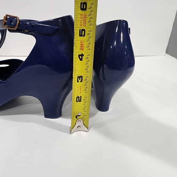Vivienne Westwood Anglomania + Melissa Blue Jelly T Strap Heels 6 - Picture 11 of 12
